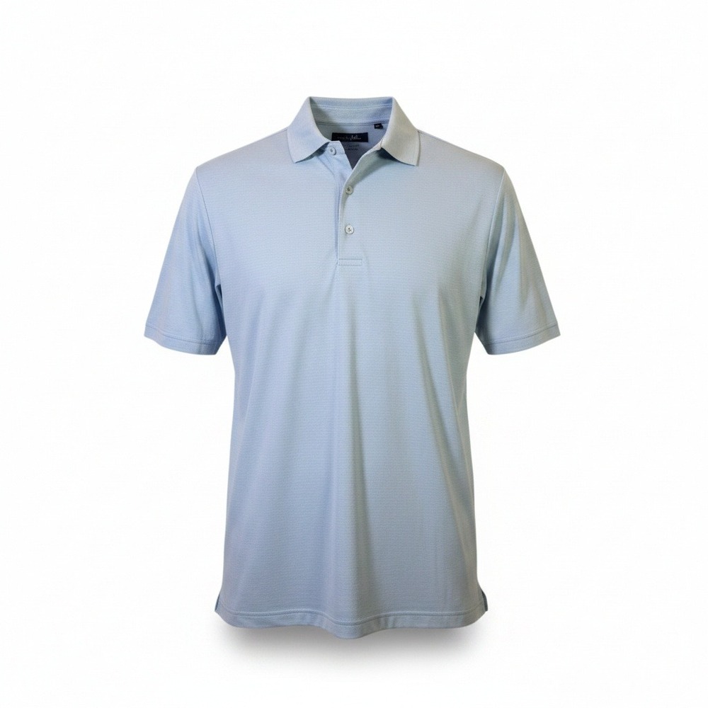 TravisMathew Mens Eco Performance Polo Shirt Light Blue XL Short Sleeve New